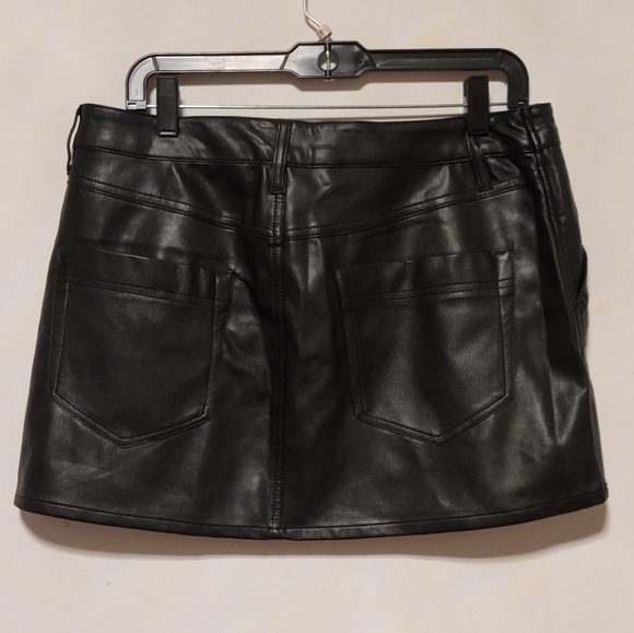 NWOT-We The Free " Wynne" Vegan Leather Skirt-Black-Size 30 - Picture 3 of 12